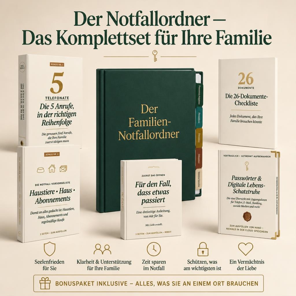 Der Notfallordner — Das Komplettset für Ihre Familie